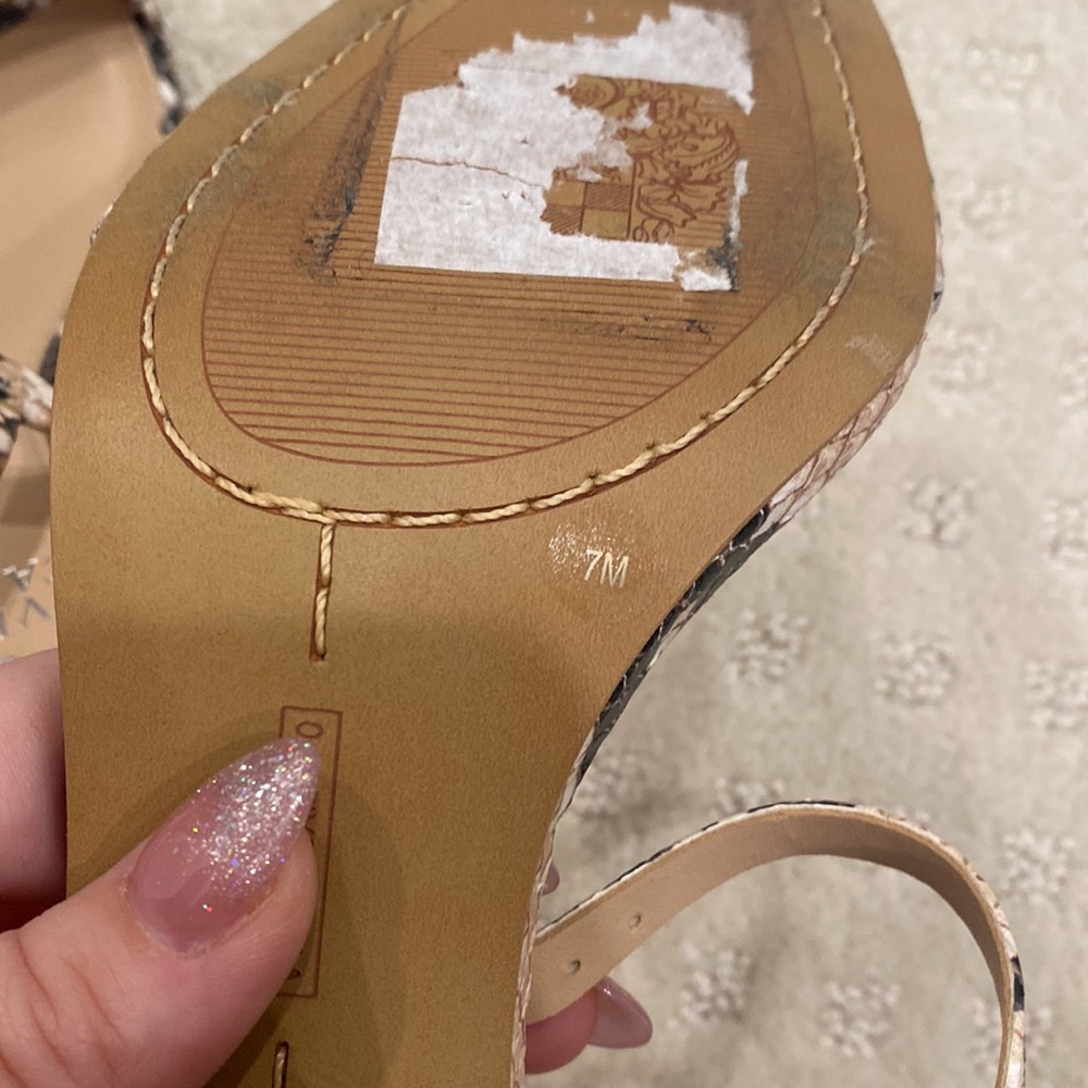 Vince Camuto Snake Print Chunky Heel - Picture 5 of 5